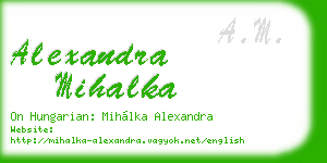 alexandra mihalka business card