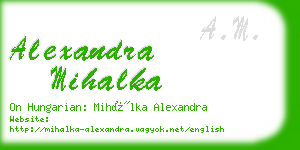alexandra mihalka business card